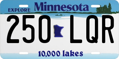 MN license plate 250LQR