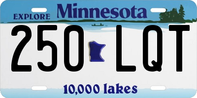 MN license plate 250LQT