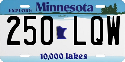 MN license plate 250LQW