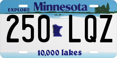 MN license plate 250LQZ