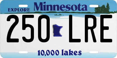 MN license plate 250LRE