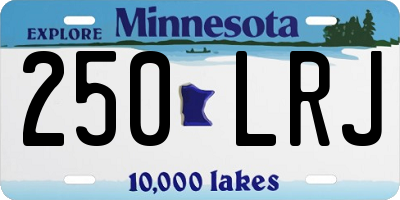 MN license plate 250LRJ