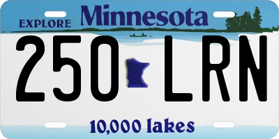 MN license plate 250LRN