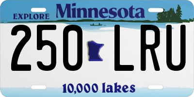 MN license plate 250LRU