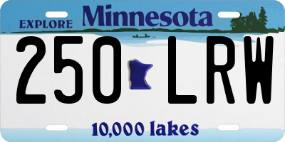 MN license plate 250LRW