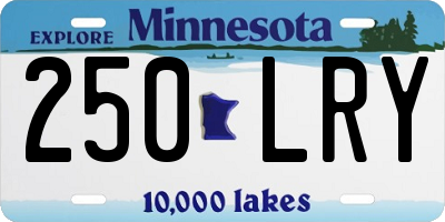 MN license plate 250LRY