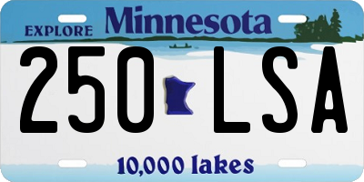 MN license plate 250LSA