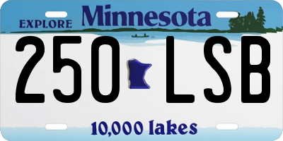 MN license plate 250LSB