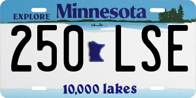 MN license plate 250LSE