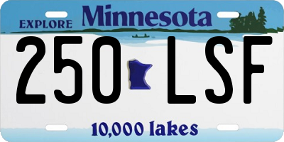 MN license plate 250LSF