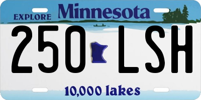 MN license plate 250LSH