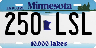 MN license plate 250LSL