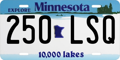 MN license plate 250LSQ