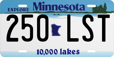 MN license plate 250LST