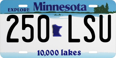 MN license plate 250LSU