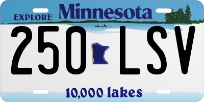 MN license plate 250LSV