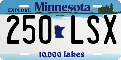 MN license plate 250LSX