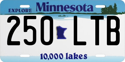 MN license plate 250LTB