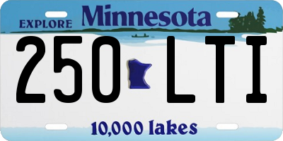 MN license plate 250LTI