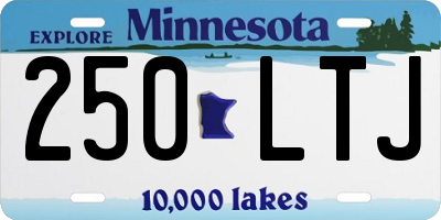MN license plate 250LTJ