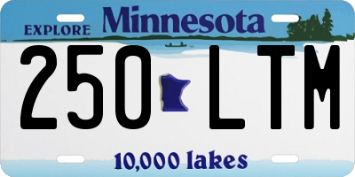 MN license plate 250LTM