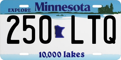 MN license plate 250LTQ