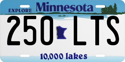 MN license plate 250LTS
