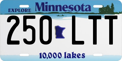 MN license plate 250LTT