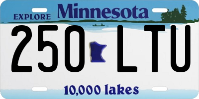 MN license plate 250LTU