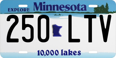 MN license plate 250LTV