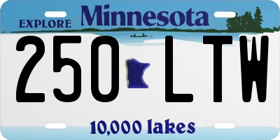 MN license plate 250LTW