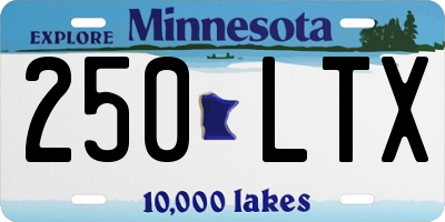 MN license plate 250LTX