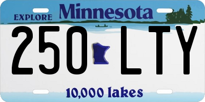MN license plate 250LTY