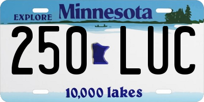 MN license plate 250LUC