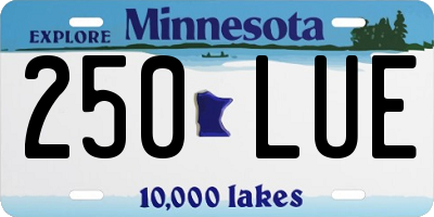 MN license plate 250LUE