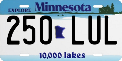MN license plate 250LUL