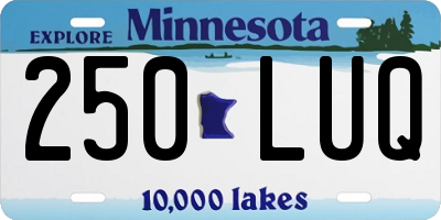 MN license plate 250LUQ