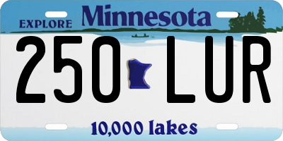 MN license plate 250LUR