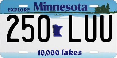 MN license plate 250LUU