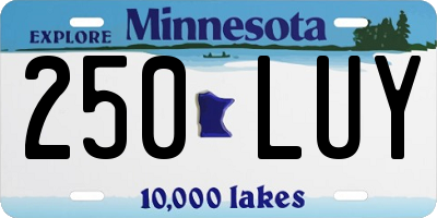MN license plate 250LUY