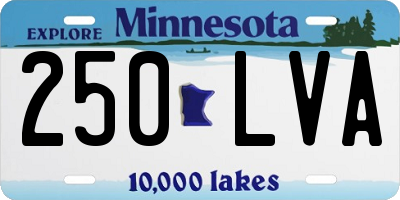 MN license plate 250LVA