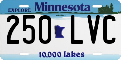 MN license plate 250LVC