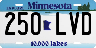 MN license plate 250LVD
