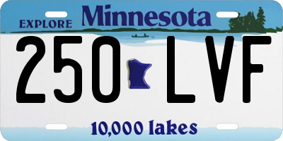 MN license plate 250LVF