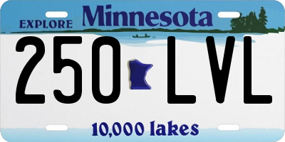 MN license plate 250LVL