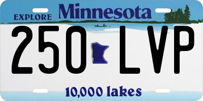 MN license plate 250LVP