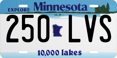 MN license plate 250LVS