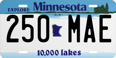 MN license plate 250MAE
