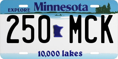 MN license plate 250MCK