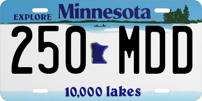 MN license plate 250MDD